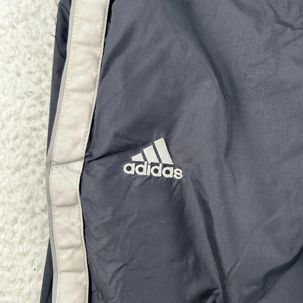 Vintage Adidas Pants Mens XL Side Stripe Mesh Lined Zip Ankle Warm Up Y2K 90s